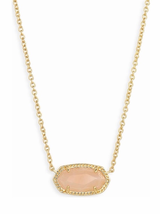 Kendra Scott Jewelry - Kendra Scott Elisa Pendant Necklace In Gold Rose Quartz